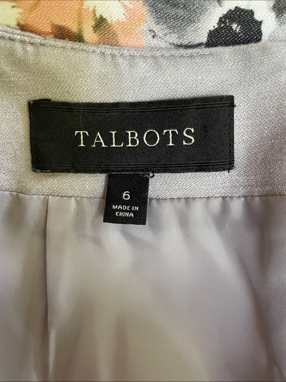 Talbots Floral Hummingbird Ombre Cotton Linen Pencil Skirt Size 6 - Picture 2 of 9